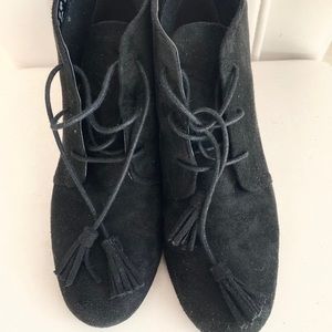 Dr Scholl’s Dakota wedge ankle boots black suede